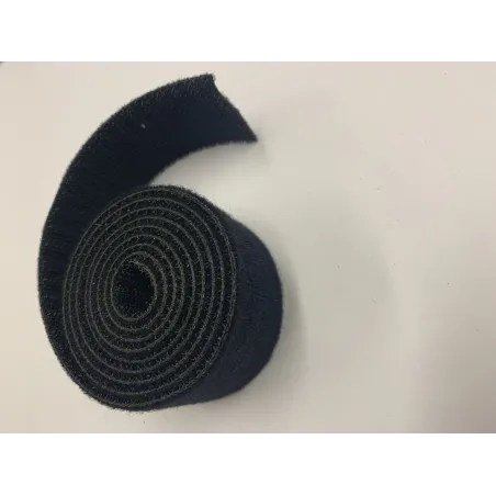 30mm Wide hook and loop (loops & hooks integrated) 1 Meter - Black