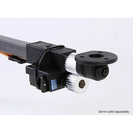 TRI-Copter Servo Mount Set with Gear (Black)