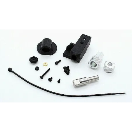 TRI-Copter Servo Mount Set with Gear (Black)