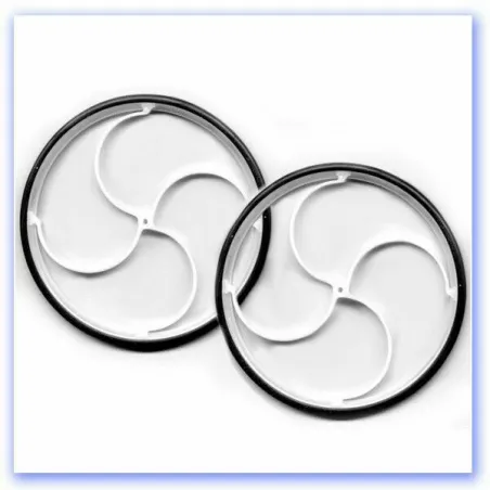 65mm GWS Ultra Light Wheels with Rubber Tyres 1 pair