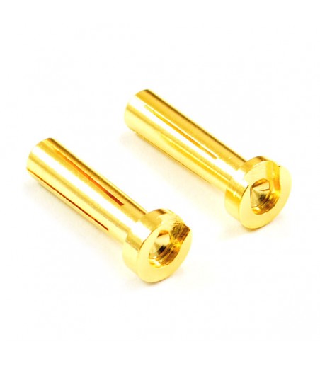 ETRONIX LOW PROFILE 4.0MM MALE GOLD CONNECTOR (2) FOR RIGHT ANGLE