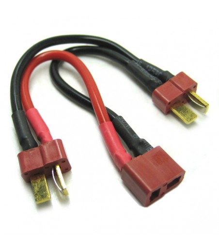 Etronix Deans 2S Battery Harness For 2 Packs In Series 14Awg Silicone Wire
