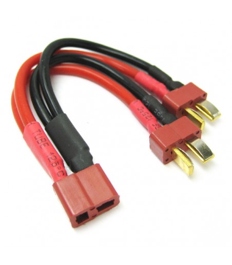 Etronix Deans 2S Battery Harness For 2 Packs In Parallel 14Awg Silicone Wire