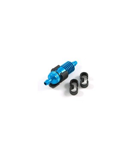 FASTRAX BLUE FUEL FILTER w/MOUNT & FUEL TUBE CLIPS