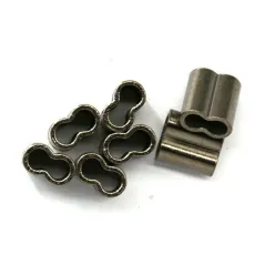 double sleeve crimping ferrules 0.8mm for 0.6mm wires 10 pack