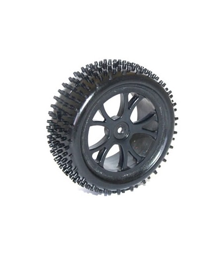 FTX VANTAGE FRONT BUGGY TYRE MOUNTED ON WHEELS (PR) - BLACK
