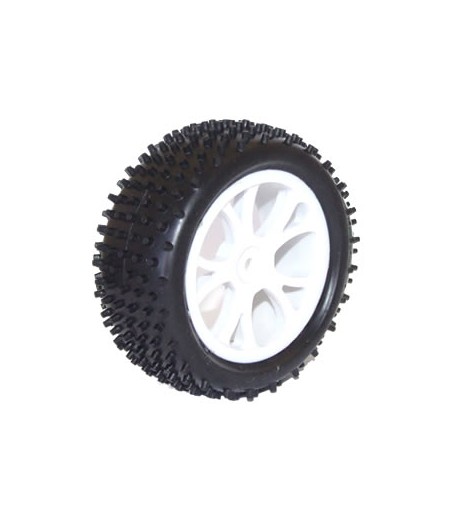 FTX VANTAGE FRONT BUGGY TYRE MOUNTED ON WHEELS (PR) - WHITE