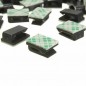 Black Plastic Wire Tie Rectangle Cable-mount Clip Clamp Self-adhesive 5 pack 