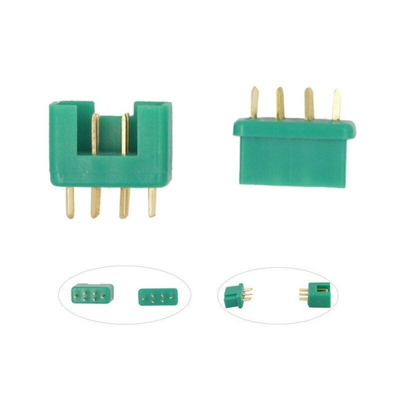 MPX Connector's plug RC 24K Connector Goldplated 2 pairs