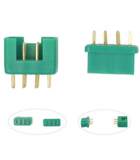 MPX Connector's plug RC 24K Connector Goldplated 2 pairs