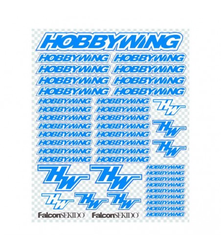 HOBBYWING BLUE/WHITE DECAL SHEET