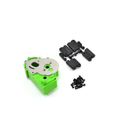 RPM TRAXXAS 2WD HYBRID GEARBOX HOUSING AND REAR MOUNTS GREEN