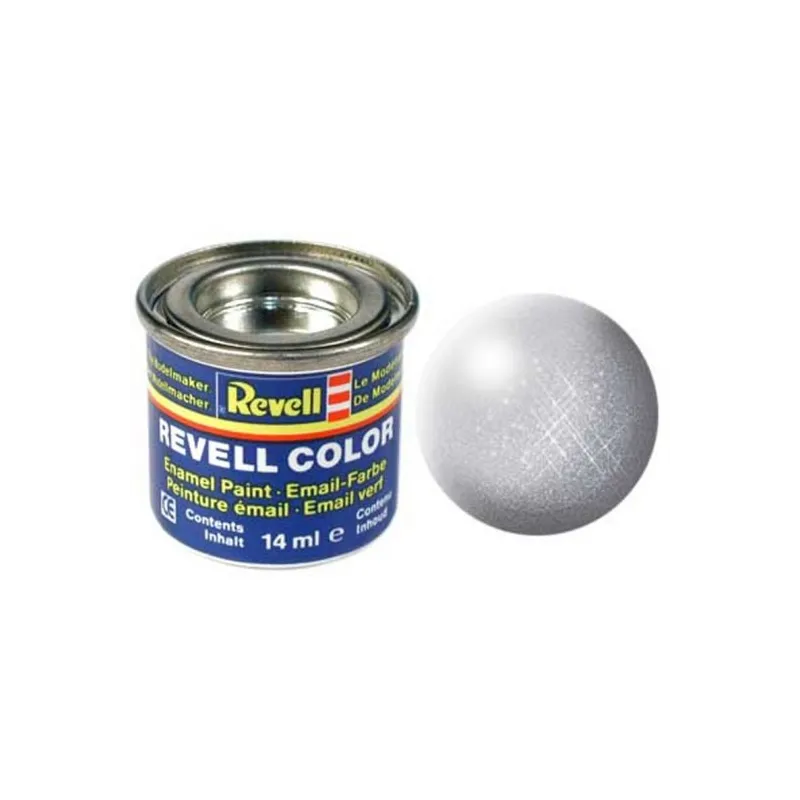REVELL 14ML 90 ENAMEL METALLIC SILVER PAINT REVELL 14ML 90 ENAMEL METALLIC SILVER PAINT