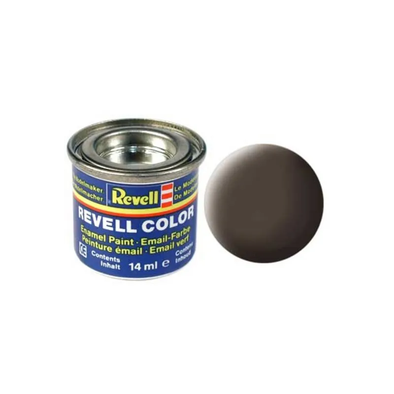 REVELL 14ML 84 ENAMEL MATT LEATHER BROWN PAINT REVELL 14ML 84 ENAMEL MATT LEATHER BROWN PAINT