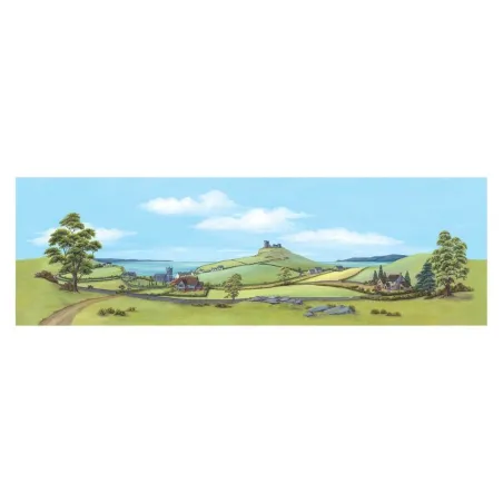 Peco Medium background Country Seascape 178mm x 559mm (7in x 22in)