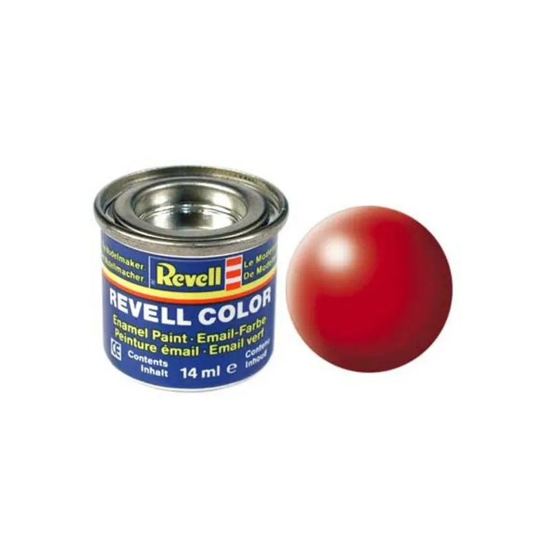 REVELL 14ML 332 ENAMEL SILK LUMINOUS RED PAINT