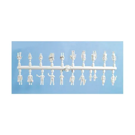 Peco Unpainted Passengers, Standing/Seated, & Station Staff oo Gauge peco5200