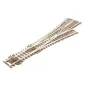 Peco Asymmetric 3 Way Turnout, medium radius OO/HO Gauge SL-E199