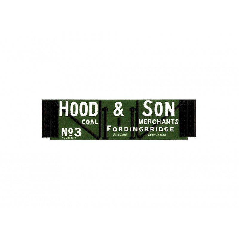 Peco Coal 7 plank, Hood & Son, holly green OO Gauge R-54H         