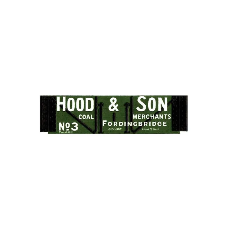 Peco Coal 7 plank, Hood & Son, holly green OO Gauge R-54H 