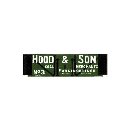 Peco Coal 7 plank, Hood & Son, holly green OO Gauge R-54H 