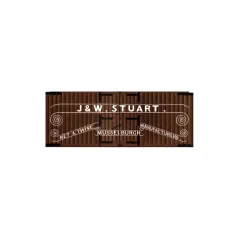 Peco Box Van (new type), J &W Stuart, mahogany OO Gauge R-72S 