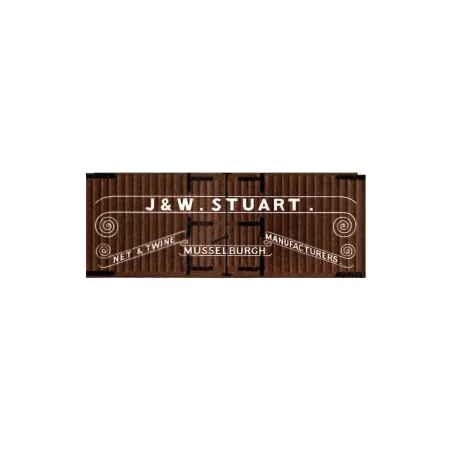 Peco Box Van (new type), J &W Stuart, mahogany OO Gauge R-72S 