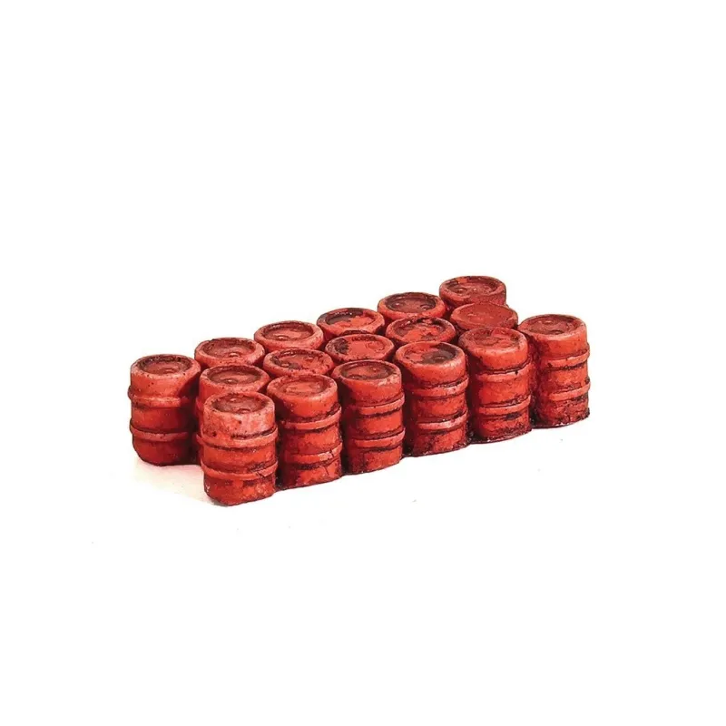 HARBURN HOBBIES Oil/Chemical Drums Grouped Red N Gauge HN645