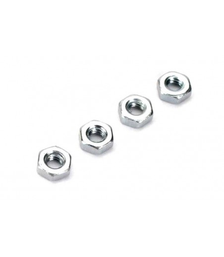Dubro 4mm Steel Hex Nuts (Metric) (4 Pack)