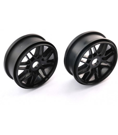 TT 1:8 Multi Spoke Wheels Black x2
