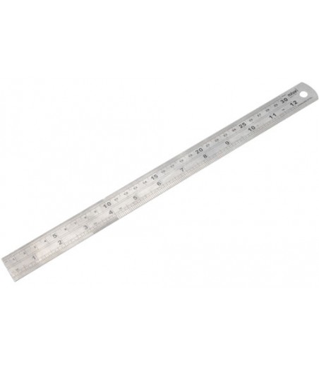 Rolson Stainless Steel Ruler - 300mm